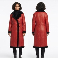 Blouson Bomber Tendance Printemps Femme en Cuir Véritable avec Doublure en Polaire, Bordure en Fourrure Rétro, Doublure en Polyester, Coupe Courte Oversize, Col Revers