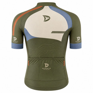 Maillot de cyclisme VTT personnalisé OEM, maillot de course en montagne, fermeture éclair intégrale, panneau en mesh respirant avec poches arrière - Product Image 3