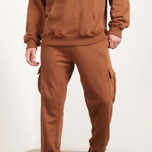 Nouvel Arrivage – Ensemble Survêtement Homme Coupe Classique avec Sweat à Capuche et Pantalon Cargo à Motif Uni, Idéal pour la Course – Vente en Gros Direct Usine - Product Image 6