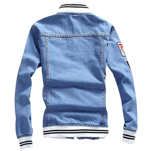Brown Men Full Inside Fur <b>Denim</b> <b>Jackets</b> 100% Cotton For Summer - Product Image 5