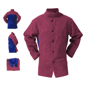 Veste de soudeur en cuir de vachette de qualité supérieure, protection robuste du corps, vêtements de travail pour la lutte contre les incendies et la construction - Product Image 2