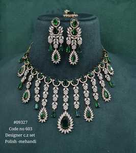 09327Designer CZ Jewelry Set <b>Necklace</b> Earrings Rhodium Plated Red Zircon Classic Wedding Women's Fashion Jewelry - Product Image 6