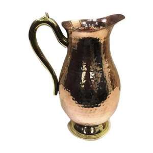 Jarra de agua clásica de cobre para uso diario que ayuda a equilibrar la dosha corporal y mejora la salud general, de proveedor indio para exportación a granel. - Product Image 2