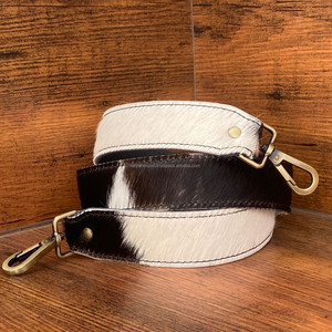 Handmade Full Grain Cowhide Leather Replacement Handbag Strap High Quality Genuine Leather <b>Camera</b> Strap with Antique Brass Snaps - Product Image 3