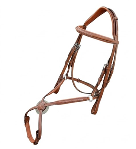 Brida de Cuero Acolchada Personalizada con Narquileros de Figura y Flash, Equipo Ecuestre Premium Modelo Inglés Vt-1194 de TAK Equestrian - Product Image 1