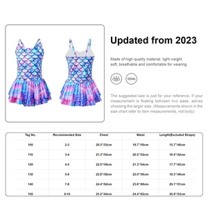 2-10 púrpura niños niñas de una pieza <span class=keywords><strong>sirena</strong></span> escamas de pescado estampado traje de baño mono surf traje de baño playa para Piscina de entrenamiento - Product Image 6