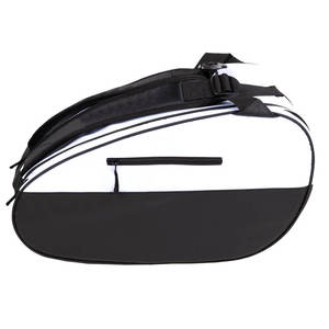 Sac de sport multifonctionnel pour raquettes, design minimaliste noir et blanc, en polyester haute densité, sac à dos de voyage pour raquettes - Product Image 1