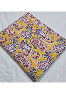 ผ้าควิลท์ทอเนื้อผ้าฝ้ายแท้ 100% น้ำหนักปานกลาง ยี่ห้อ Boh Creation ลายพิมพ์บล็อกด้วยมือ สไตล์โบฮีเมียน เป็นมิตรกับสิ่งแวดล้อม แห้งเร็ว - Product Image 4