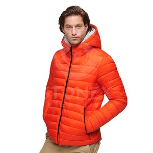 Orange Padded <b>Jacket</b> Cold Weather Winter Warm Bubble Puffer <b>Jacket</b> for Men High Quality Padded Down <b>Jackets</b> - Product Image 1
