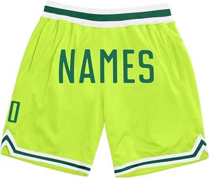 Shorts de basket personnalisés pour hommes et garçons, avec nom et numéro brodés, en tricot côtelé, avec poches. - Product Image 3