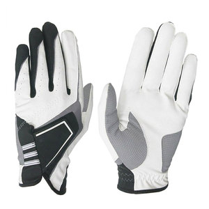 Guante de Golf Personalizado de Cuero PU Blanco Antideslizante para Mano Derecha, Unisex, con Cierre de Tirón, Transpirable, Cómodo, Duradero y Ajustable - Product Image 1