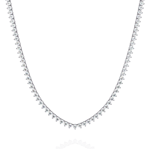 Collar de tenis con diamantes cultivados en laboratorio, corte brillante redondo, cadena chapada en oro para mujer, regalo para bodas y fiestas - Product Image 1