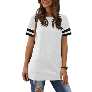 Camisetas de Verano para Mujer, Ropa Casual, para la Playa, Salidas Diarias, Tela Suave, Muchos Colores y Tallas, Transpirable, Cómoda, con un Look Elegante - Product Image 1