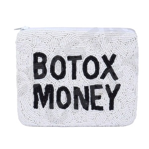 Botox Money Seed Beaded Coin Pouch Hermoso monedero con cuentas personalizado para mujer Monedero de moda con - Product Image 1