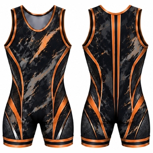 Professional Wrestling <b>Singlets</b> Men Custom Team Competition Uniforms Lightweight Stretch Wrestling Sportswear - Product Image 1