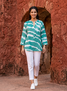 Blusa de Verano de Algodón para Mujer, Suave, Cómoda, Transpirable, Ligera, Informal, de Manga Corta, Ropa de Moda Femenina al por Mayor - Product Image 4