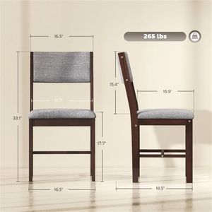 Ensemble de 4 chaises de salle à manger en bois de noyer pour salles à manger, salons, chambres à coucher - Product Image 6