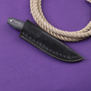 Cuchillo Skinner de Hoja Fija con Punta Caída, Recubrimiento de Polvo de Acero al Carbono, Mango de Madera Pakka de Grado Industrial, OEM Personalizado - Product Image 5