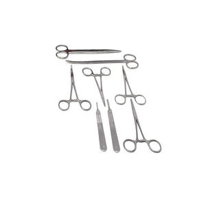 Kit d'instruments vétérinaires Safety Point 38 pièces, ciseaux vétérinaires, pinces, porte-aiguilles, certifié CE Classe I - Product Image 2