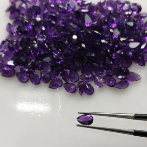 Ametista Africana Natural, Corte Pera de 6x4MM, Color Morado, Gema Suelta de la Mejor Calidad para Joyería - Product Image 1
