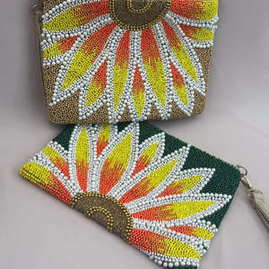 Sac fourre-tout promotionnel artisanal de luxe indien fait main, forme baguette, perles de verre multicolores, décontracté et durable - Product Image 5