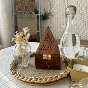 Quemador de Incienso Piramidal de Madera, Difusor de Aromaterapia, Porta Incienso con Caja de Almacenamiento para Decoración del Hogar - Product Image 3