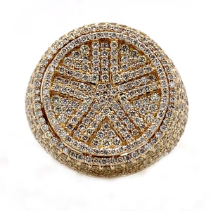 925 Sterling Silver Hip Hop Style Cluster <b>Ring</b> with Prong Setting <b>for</b> <b>Men</b> & Women-Party Iced Out Wedding <b>Ring</b> Everyday Wear <b>Ring</b> - Product Image 1