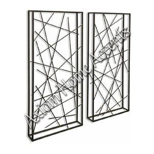 Art mural moderne en métal avec motif géométrique 3D Accent artisanal pour chambre à coucher ou salon par Axiom Home Accents - Product Image 6