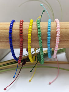 Ensemble de bracelets d'amitié en perles de rocaille faites à la main, colorées, avec breloques, cordon réglable, couleur personnalisée, bijoux minimalistes de luxe unisexes - Product Image 6