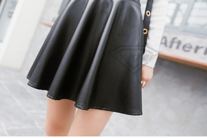 Mini-jupe en cuir PU taille haute pour femmes, ourlet asymétrique, couleur unie, coupe moulante sexy, tenue de soirée, toutes saisons - Product Image 2