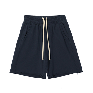 Shorts pour hommes en tissu extensible 4 directions à séchage rapide, taille élastique, avec poche latérale zippée, entrejambe de 7 pouces, en polyester uni, vente en gros, OEM - Product Image 3