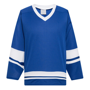 Maillot de hockey sur glace vierge haut de gamme, anti-boulochage, en tissu mesh respirant, avec logo personnalisé par sublimation, uniforme d'entraînement de hockey pour homme - Product Image 3