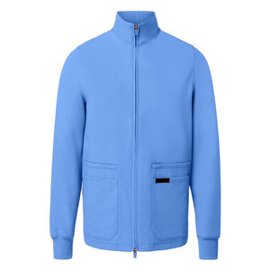 OEM Men Women's Scrub Jacket Medical Uniform Full Zipper Pockets <b>Mock</b> <b>Neck</b> Ribbed Cuffs Wholesale Custom Design Scrub Jackets - Product Image 6