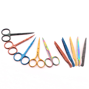 Pinzas para Cejas Inclinadas de Punta Fina, Pinzas de Acero Inoxidable de Alta Calidad para Vello Encarnado, Pinzas para Cejas con Logotipo - Product Image 1