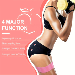 Banda de Resistencia Rosa para Ejercicios de Hip Thrust, Banda de Ejercicio de Resistencia Media, Banda de Ejercicio en Bucle de Tela de Poliéster Resistente al Sudor, Cómoda para Yoga - Product Image 3