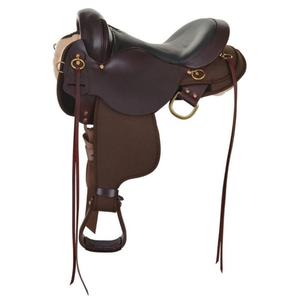 Silla de montar inglesa de cuero de vaca y búfalo auténtico polaco con herrajes de latón, estructura de madera, color bronceado, diseños duraderos y de alta resistencia. - Product Image 2