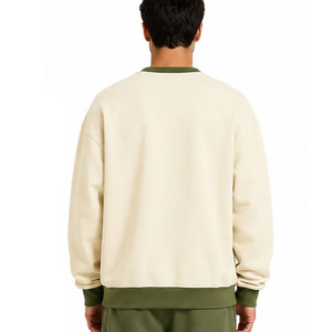 Sweat-shirt épais pour homme, pull en molleton chaud en coton, manches longues, ourlet côtelé, confortable, vêtement décontracté - Product Image 2
