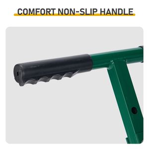 Spargitore di compost da 24 pollici con manico regolabile, in acciaio verniciato a polvere, per prato e giardino, con rullo laterale per torba e muschio - Product Image 4