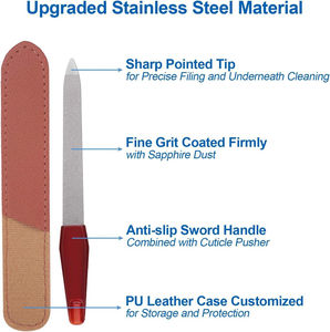 Prix de gros KAAMIR INSTRUMENTS Lime à ongles double face personnalisable avec logo, grain 100, réutilisable, durable, professionnelle pour salon - Product Image 3