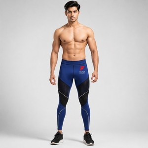 Leggings pour hommes durables, fabriqués avec un tissu extensible de qualité supérieure, offrant un ajustement confortable et des performances fiables lors d'entraînements intenses. - Product Image 4