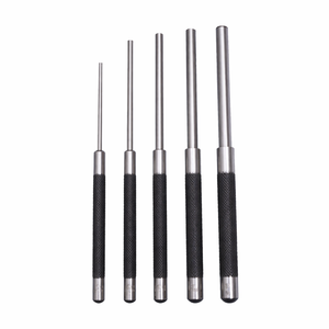 Jeu de poinçons à longue portée 5 pièces |   Acier au carbone |   Extra long 8 pouces |   Précision de préhension moletée |   Kit d'outils pour la réparation du métal et du bois - Product Image 1