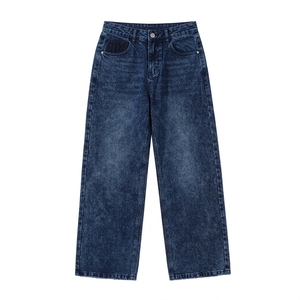 Pantalones Vaqueros Azules de Mezclilla para Hombre al por Mayor, Ajustados, de Moda Casual, Estilo Vintage Lavado, Ropa Urbana Informal, Jeans al por Mayor - Product Image 1