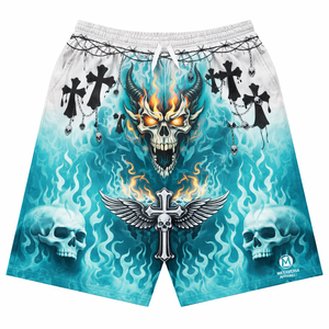 Shorts pour hommes en molleton épais de haute qualité, style streetwear personnalisé, réfléchissant, 100% coton, en tissu éponge français uni - Product Image 4