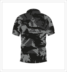 เสื้อโปโลผู้ชายสีดำเทา ลายพราง แขนสั้น สไตล์ลำลอง แนวทหาร พิมพ์ลาย เสื้อยืดกอล์ฟ - Product Image 5