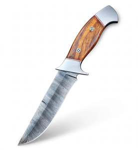 Cuchillo de Carnicero de Acero de Damasco Hecho a Mano con Mango de Madera, Herramienta de Cocina - Product Image 4