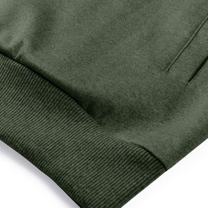 Men's Olive Green Tracksuit Full Zip Stand Collar Casual Sportswear Breathable <b>Polyester</b> <b>Joggers</b> Autumn Wear Regular Fit - Product Image 5