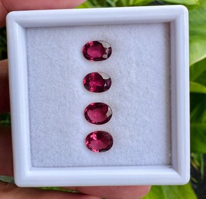 Pierre précieuse naturelle de grenat rhodolite, taille ovale, rouge violet, ZUBEDA GEMS JEWELRY, 2,00 Ct, pour la fabrication de bijoux du Rajasthan, Janvier - Product Image 5