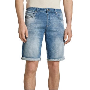 SELF INDUSTRIES Mid-Waist Straight Canvas Atmungsaktive Reißverschluss-Shorts mit festem Frontlogo, lässige Streetwear-Jeansshorts 220g für Herren - Product Image 4