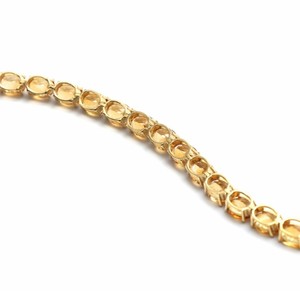 Natural Citrine Stone Charm <b>Bracelet</b> 925 Sterling Silver Gold Plated Yellow <b>Gemstone</b> Fine Jewelry for Women Party - Product Image 2
