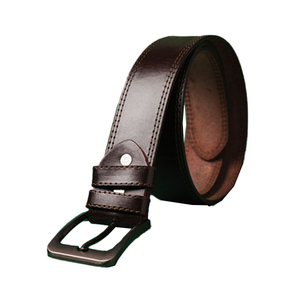 Ceintures en cuir véritable de luxe pour hommes, fabriquées en usine, ajustables, souples et décontractées avec boucle en acier, en provenance du Pakistan. - Product Image 1
